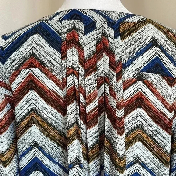 NYJD Multi Color Pintuck Blouse​​ - Picture 8 of 9